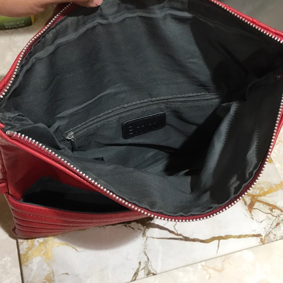 Red Zipper Clutch from Italy - Picture 5 of 6